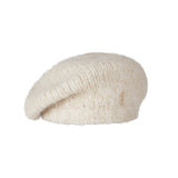 スタッズロゴウールニットベレー帽/Stud Logo Wool Knit Beret Ivory