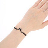 Black Butterfly Curve Chain Bracelet