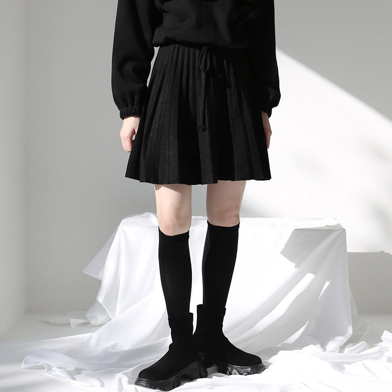 Tooya Half Pleated Skirt (6546869878902)