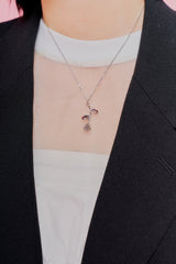 Silver Rose Necklace (6590323228790)