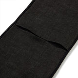 Denim Knit Blocking Pants [BLACK] (6638402568310)