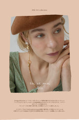 [ITZY-Lia, Jeonhyebin] Silver line double flower knit earring (6625407500406)