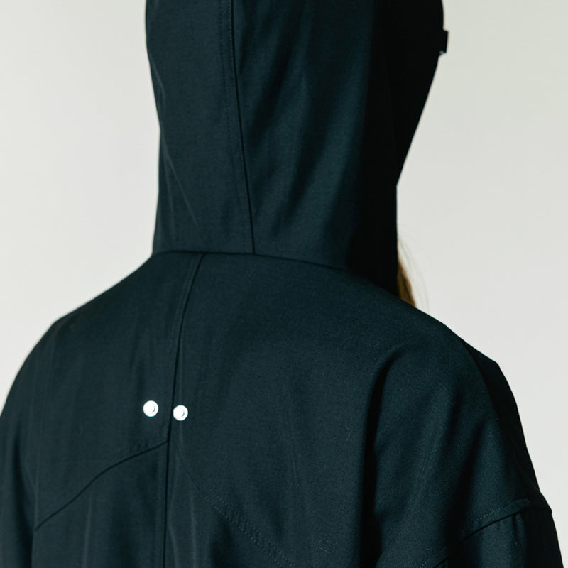 FRONT ARCH COVER HOODIE BLOUSON BLACK