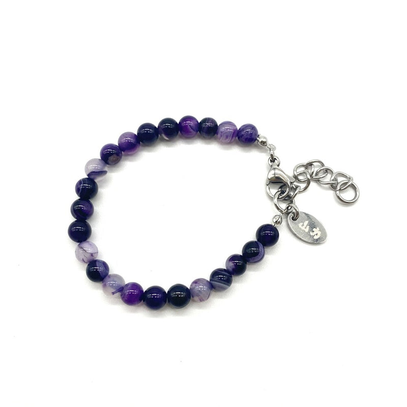 パープルアガットブレスレット/Purple agate bracelet