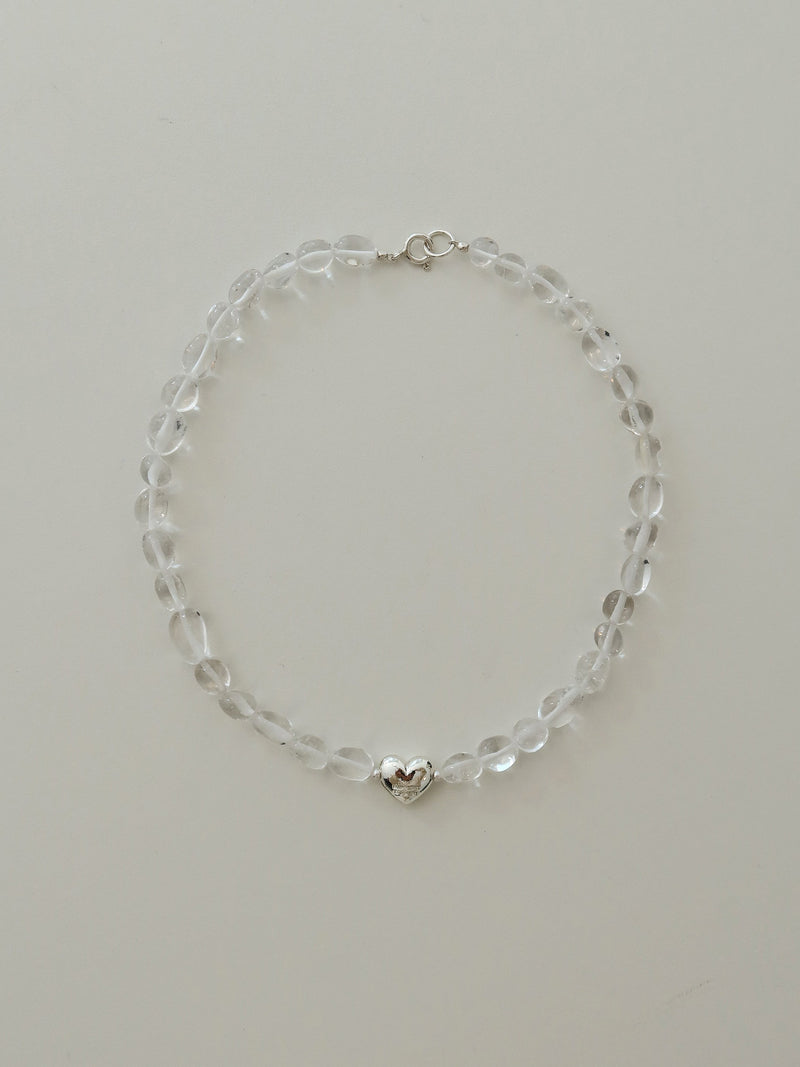 クォーツぺブルネックレス/quartz pebble necklace