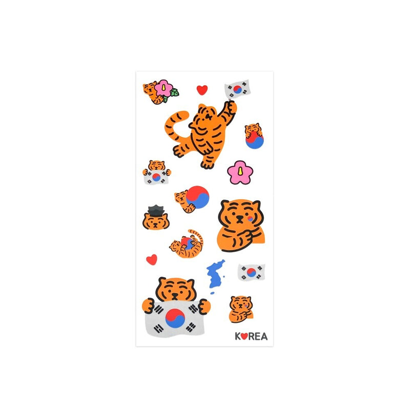I LOVE KOREA TIGER MIX STICKERS (6538535141494)