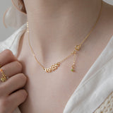 ヒュッゲライフスリムチェーンネックレス/Hygge life slim chain necklace (gold)