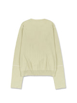 [BREEZE] Spring Sleeve Line Point Knit Top_LIME (CTD1) (6553328779382)