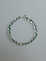 クリアノットネックレス/clear knot necklace - green