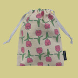 retro tulip string pouch (6658912026742)