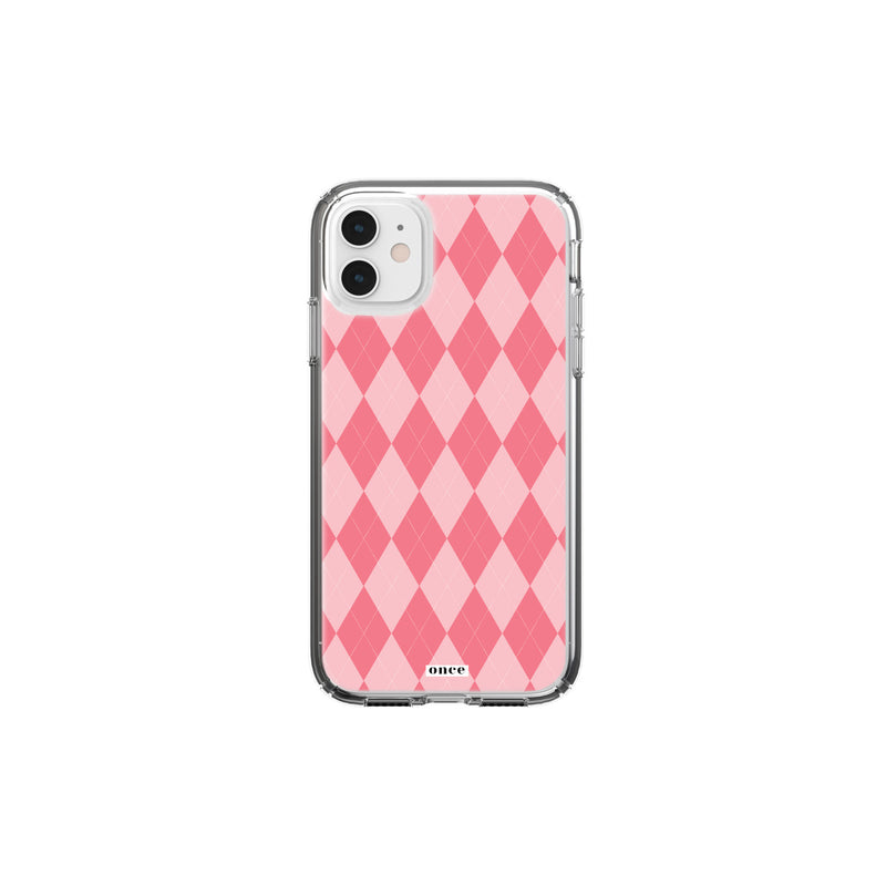 (ゲルハード) アーガイルチェックフォンケース / (gel hard)  pink argyle check Phone Case