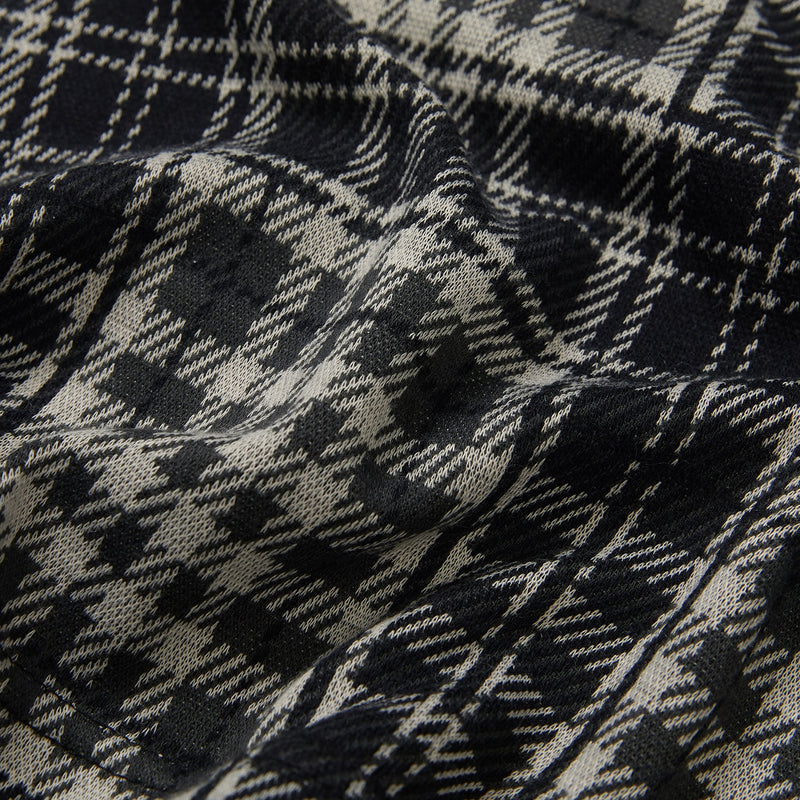 レイヤードチェックニットセット / Layered Check Knit Set [GREY]