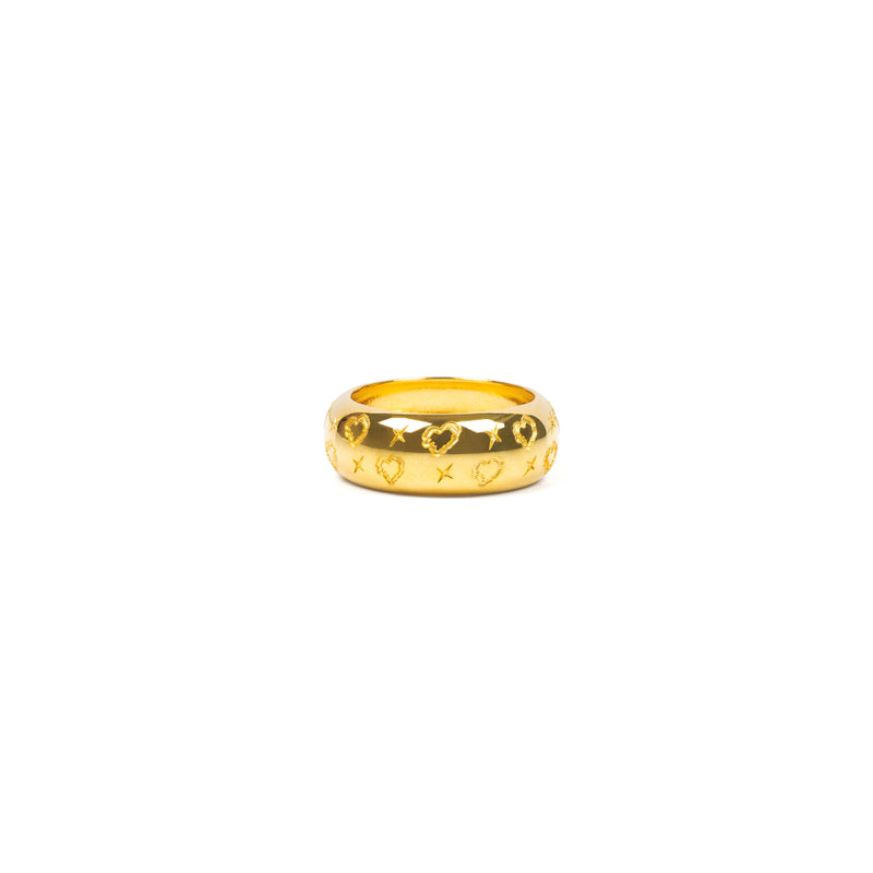 ハートシンボルリング (16~20号) / Heart Symbol Ring (Gold)