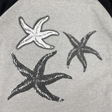 TCM スターフィッシュラグランロングスリーブ / TCM starfish raglan long sleeve (black/gray)