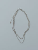 プッシュボールツーラインネックレス / push ball two-line necklace
