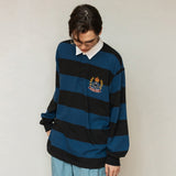 GHCラグビーシャツ/GHC RUGBY SHIRT_BLUE BROWN