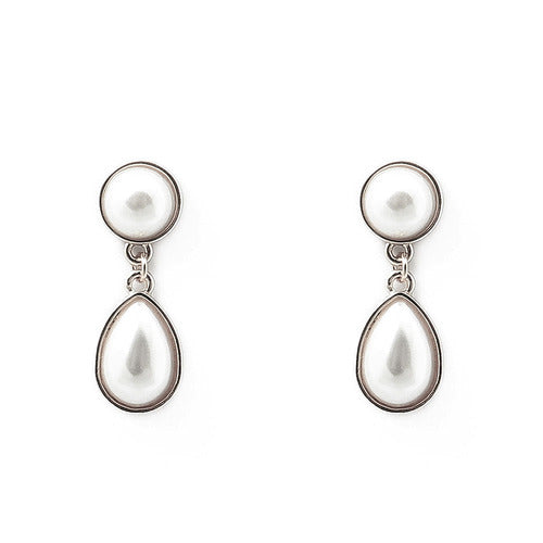 Pearl simple drop earrings (6570289135734)