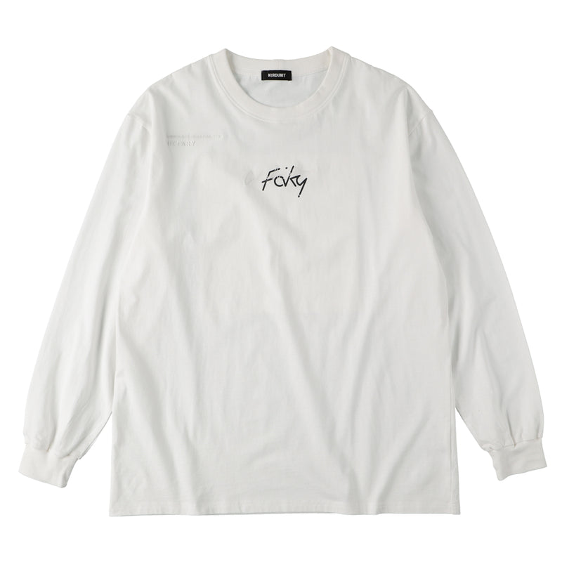 FAKY × NERDUNIT コラボレーションロングTシャツ（ホワイト）※送料込み (4482967240822)