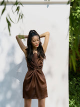 Sweetpea dress (Brown) (6570843963510)